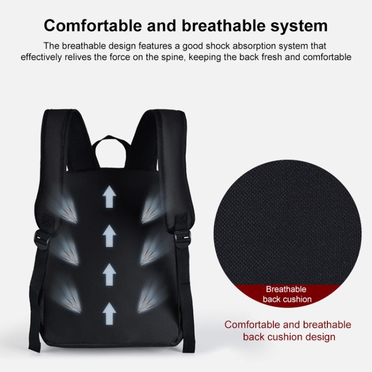 Cwatcun D6 Large II Camera Backpack Outdoor Waterproof Nylon DSLR Photography Bag, Size:32 x 17 x 41.5cm - Black