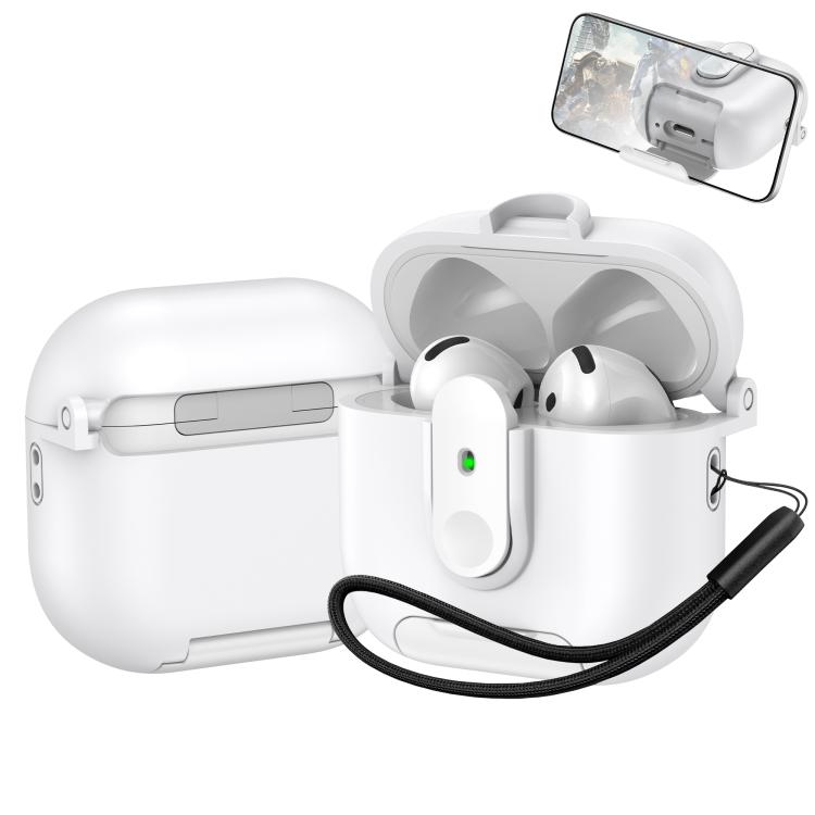 For AirPods 4 One-piece Holder Wireless Earphones Case with Lanyard