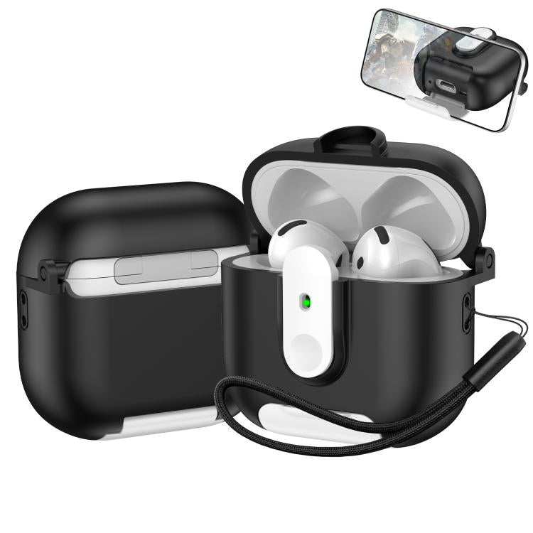 For AirPods 4 One-piece Holder Wireless Earphones Case with Lanyard