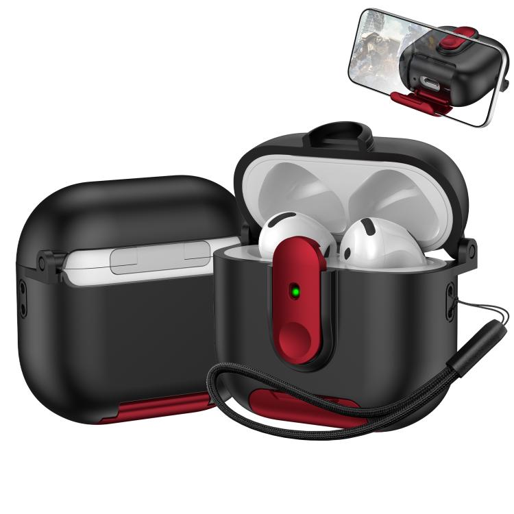 For AirPods 4 One-piece Holder Wireless Earphones Case with Lanyard