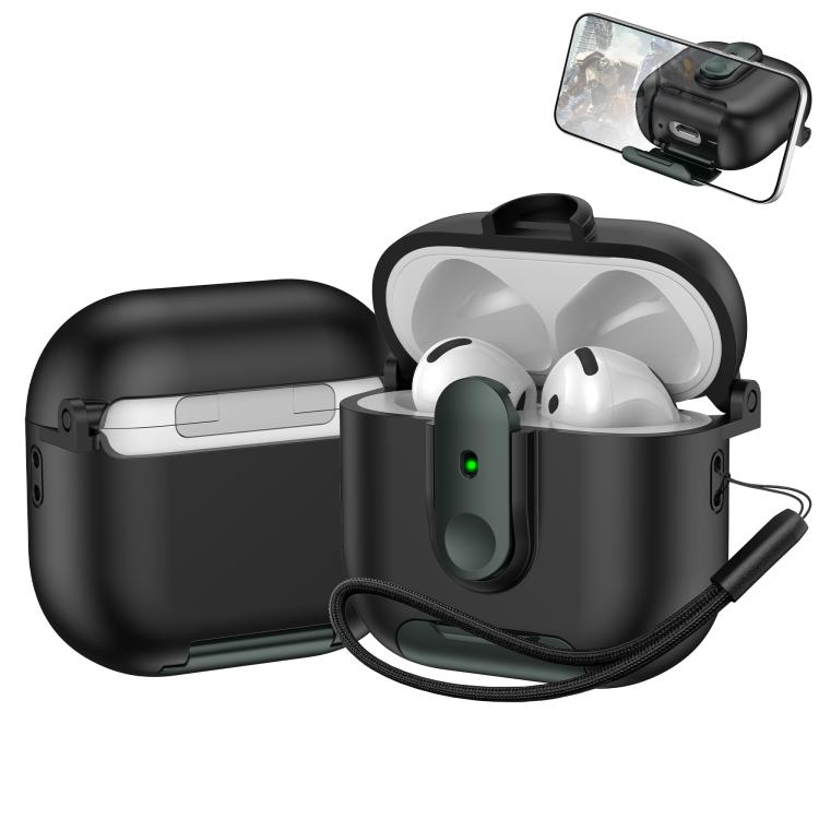 For AirPods 4 One-piece Holder Wireless Earphones Case with Lanyard
