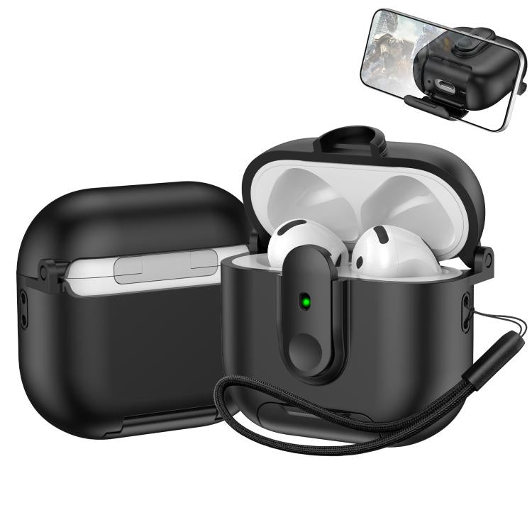 For AirPods 4 One-piece Holder Wireless Earphones Case with Lanyard