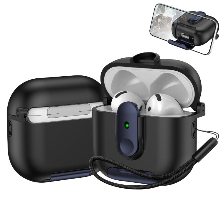 For AirPods 4 One-piece Holder Wireless Earphones Case with Lanyard