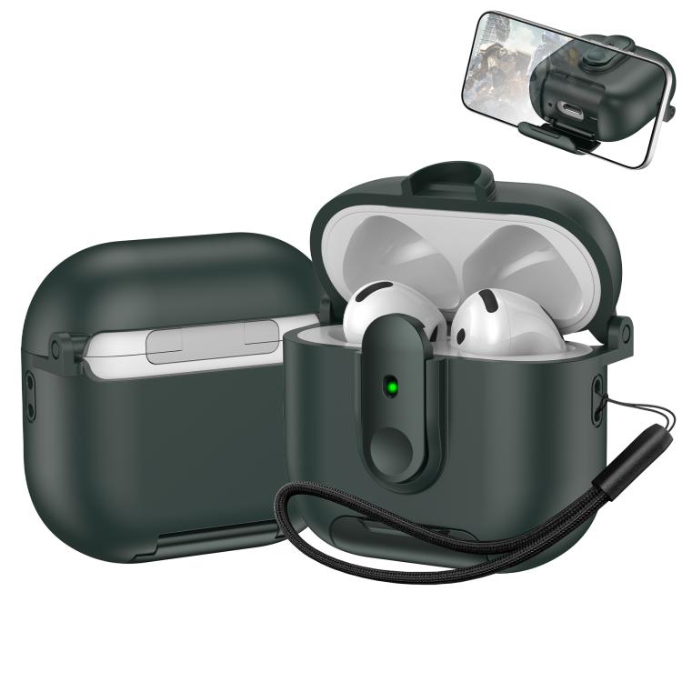 For AirPods 4 One-piece Holder Wireless Earphones Case with Lanyard