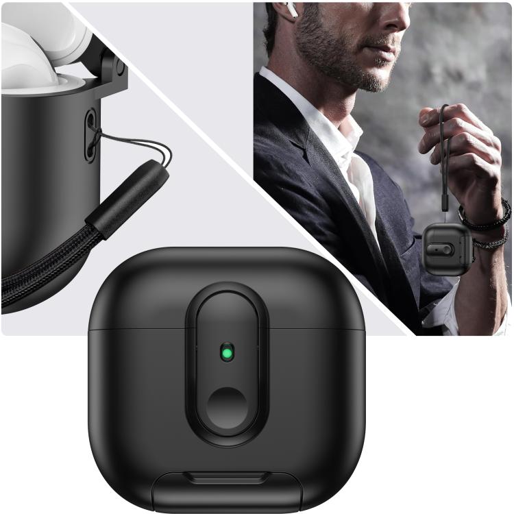 For AirPods 4 One-piece Holder Wireless Earphones Case with Lanyard