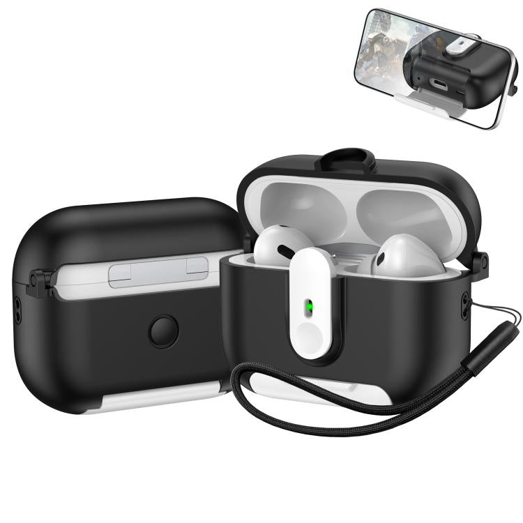 For AirPods Pro 2 One-piece Holder Wireless Earphones Case with Lanyard