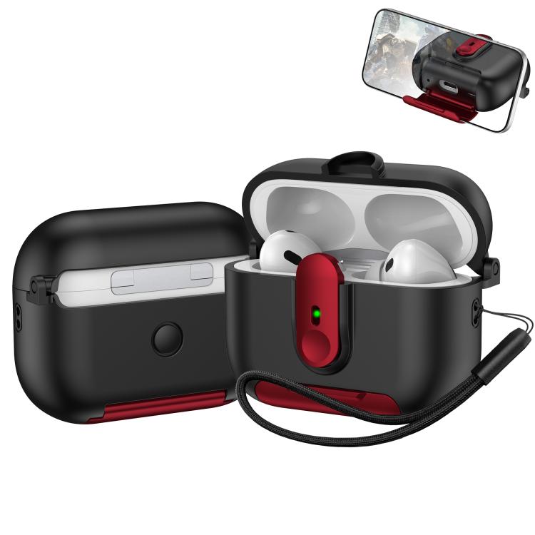 For AirPods Pro 2 One-piece Holder Wireless Earphones Case with Lanyard
