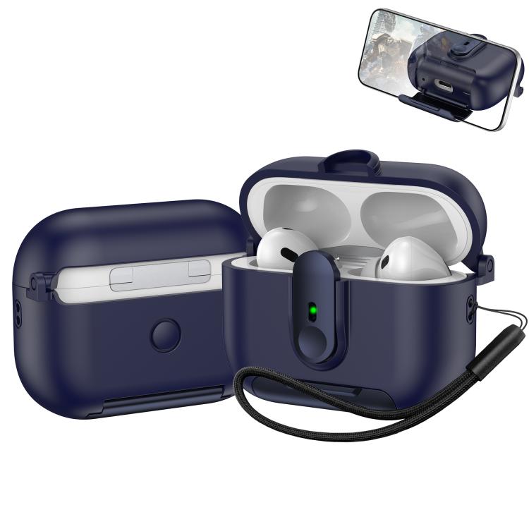 For AirPods Pro 2 One-piece Holder Wireless Earphones Case with Lanyard