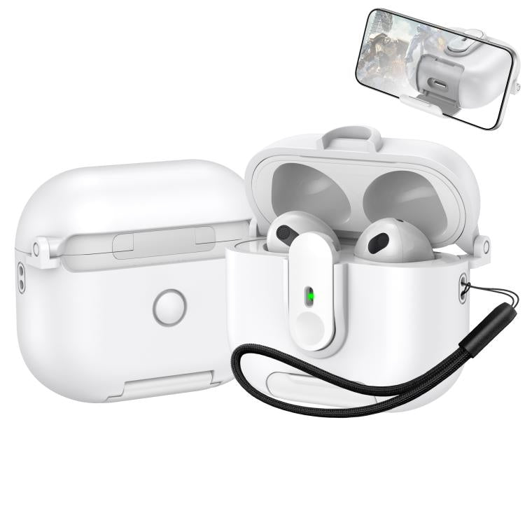 For AirPods 3 One-piece Holder Wireless Earphones Case with Lanyard