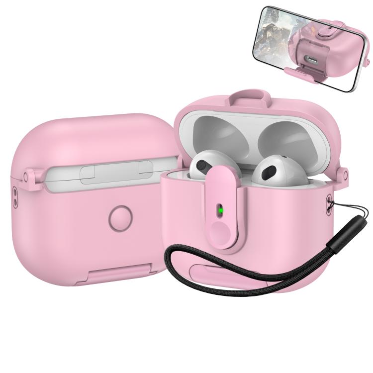 For AirPods 3 One-piece Holder Wireless Earphones Case with Lanyard