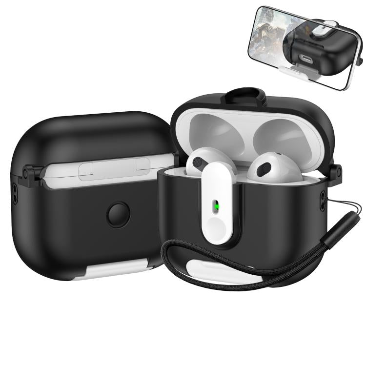 For AirPods 3 One-piece Holder Wireless Earphones Case with Lanyard