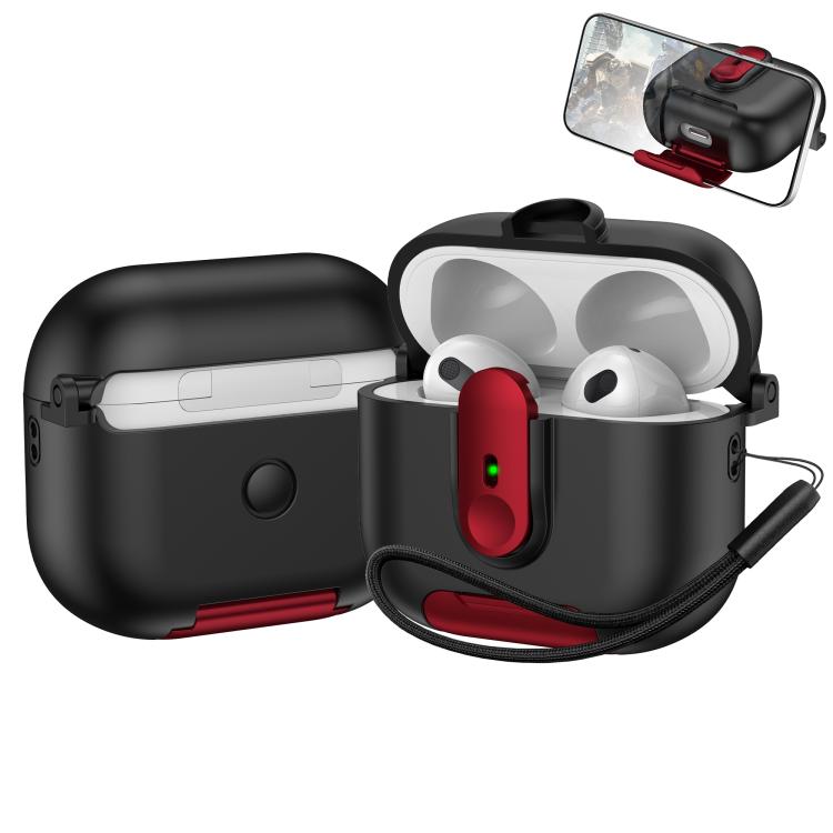 For AirPods 3 One-piece Holder Wireless Earphones Case with Lanyard