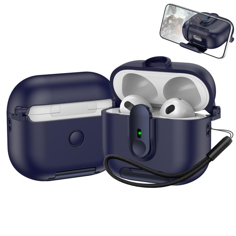 For AirPods 3 One-piece Holder Wireless Earphones Case with Lanyard