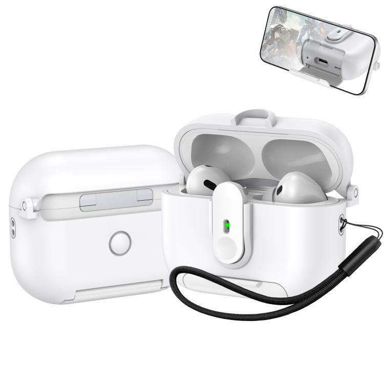 For AirPods Pro One-piece Holder Wireless Earphones Case with Lanyard