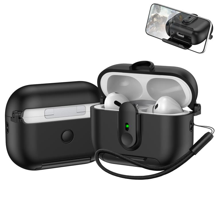 For AirPods Pro One-piece Holder Wireless Earphones Case with Lanyard