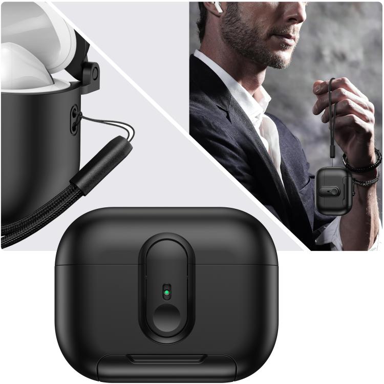 For AirPods Pro One-piece Holder Wireless Earphones Case with Lanyard