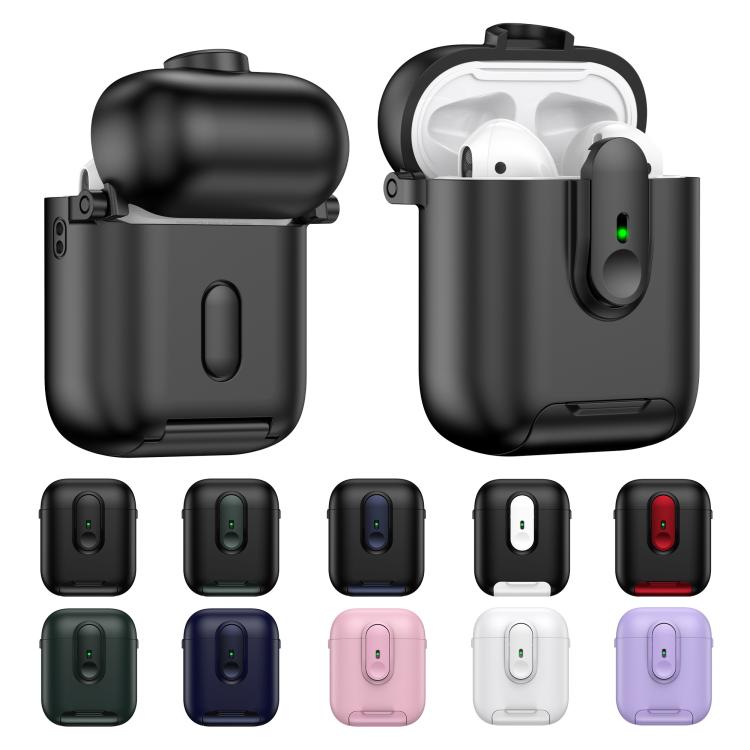 For AirPods 1 / 2 One-piece Holder Wireless Earphones Case with Lanyard