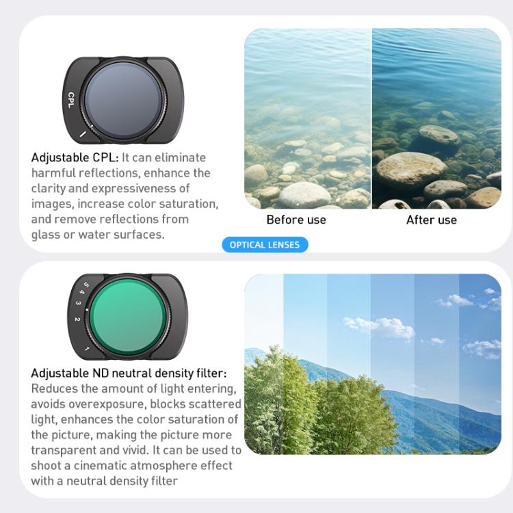 For DJI Osmo Pocket 3 Camera Lens Filter, Filter:VND6-10