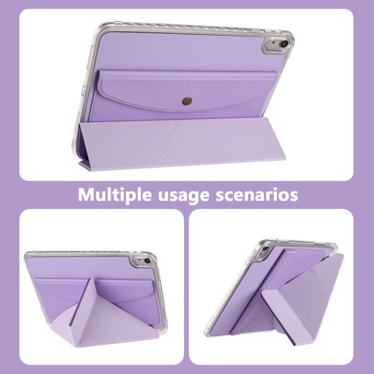 For iPad 2025 / 2022 Back Wallet Y-Fold Deformation Leather Smart Tablet Case