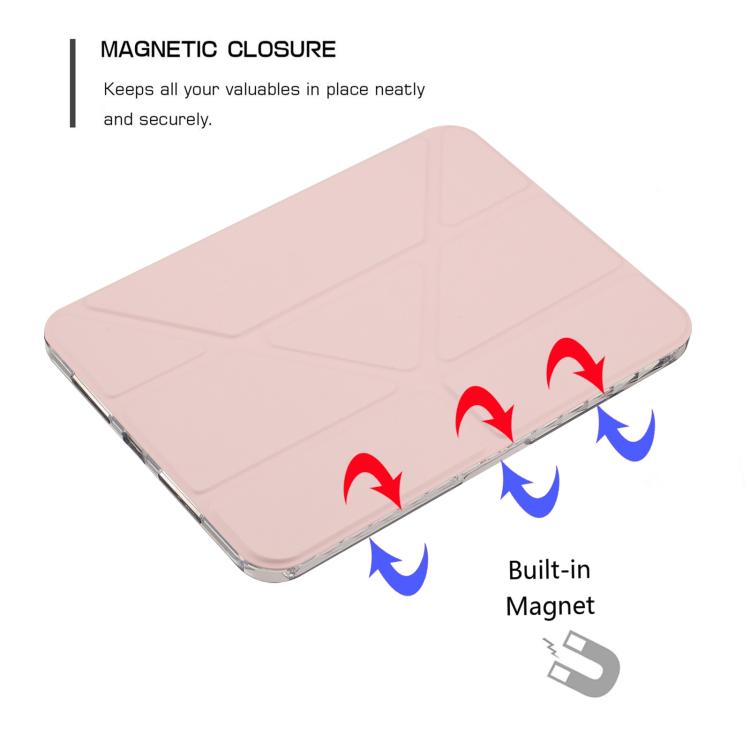 For iPad 2025 / 2022 Back Wallet Y-Fold Deformation Leather Smart Tablet Case