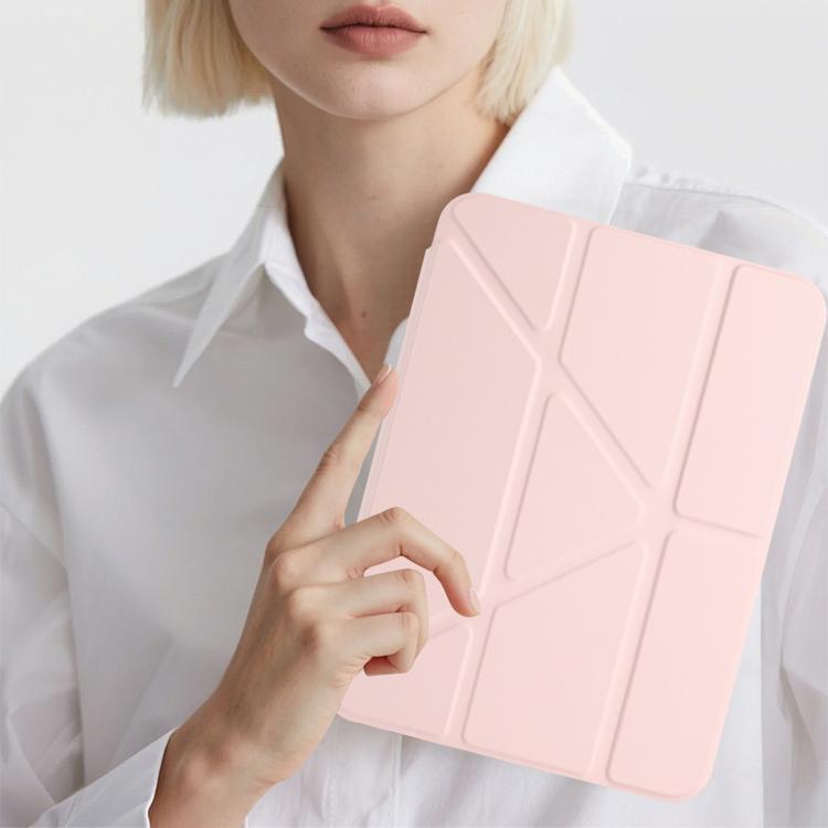 For iPad 2025 / 2022 Back Wallet Y-Fold Deformation Leather Smart Tablet Case