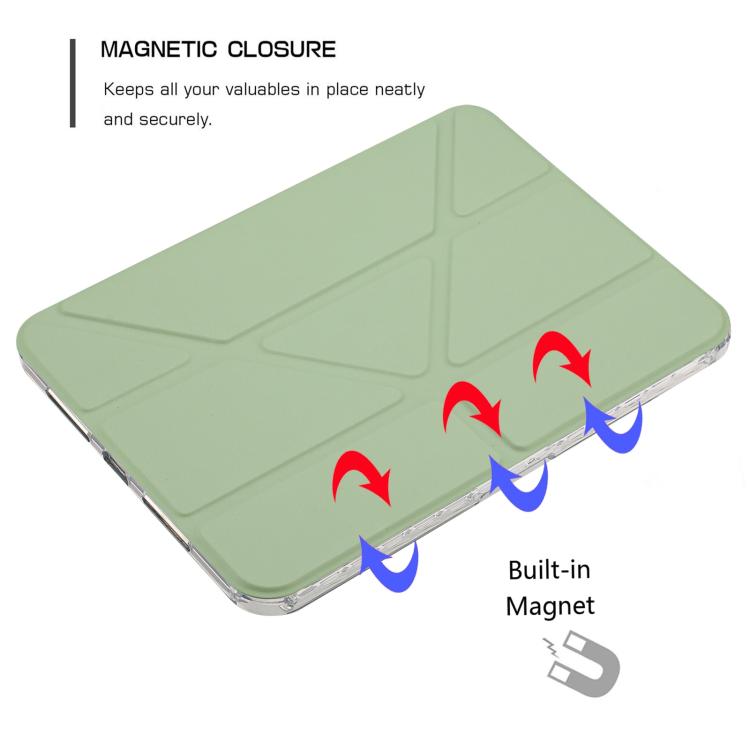 For iPad 2025 / 2022 Back Wallet Y-Fold Deformation Leather Smart Tablet Case