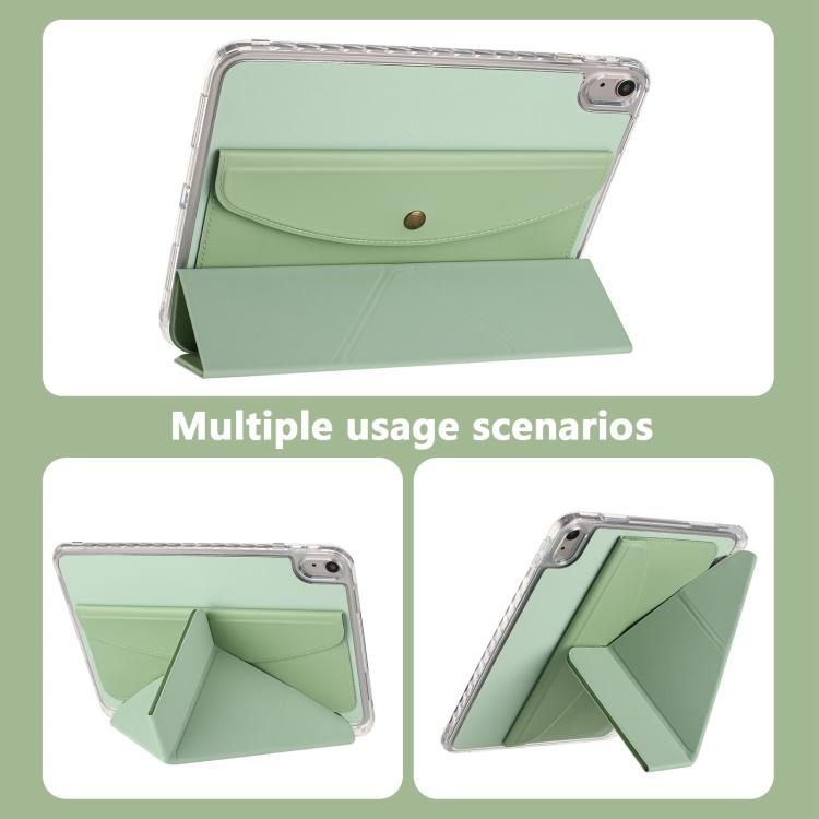 For iPad 2025 / 2022 Back Wallet Y-Fold Deformation Leather Smart Tablet Case
