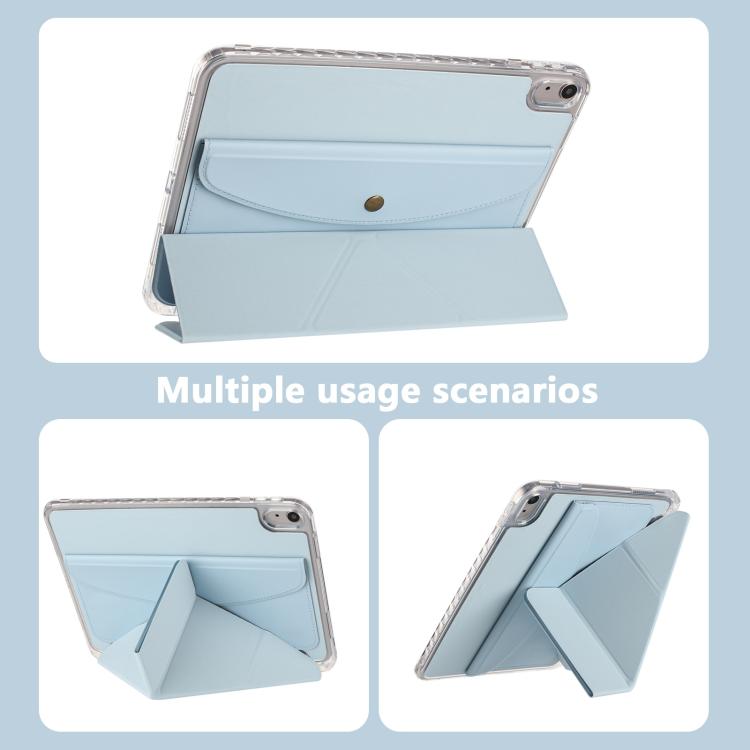 For iPad 2025 / 2022 Back Wallet Y-Fold Deformation Leather Smart Tablet Case