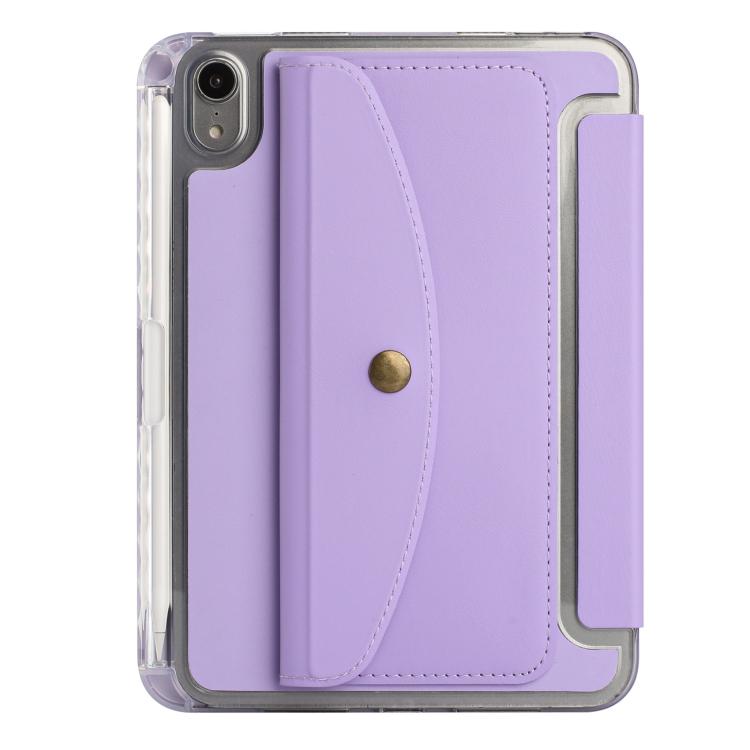 For iPad mini 2024 / mini 6 Back Wallet Y-Fold Deformation Leather Smart Tablet Case