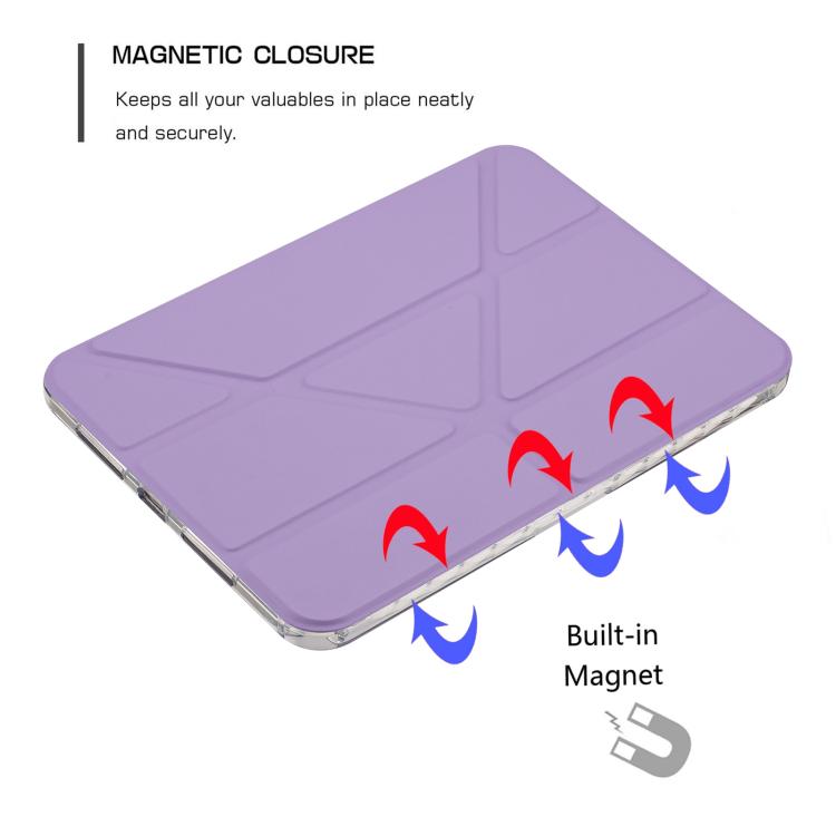 For iPad mini 2024 / mini 6 Back Wallet Y-Fold Deformation Leather Smart Tablet Case