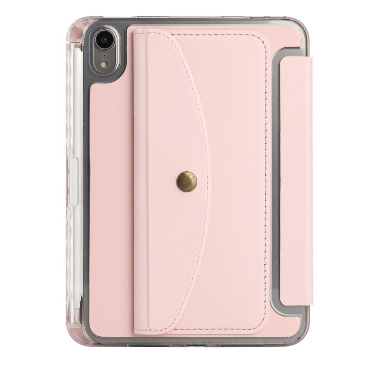 For iPad mini 2024 / mini 6 Back Wallet Y-Fold Deformation Leather Smart Tablet Case