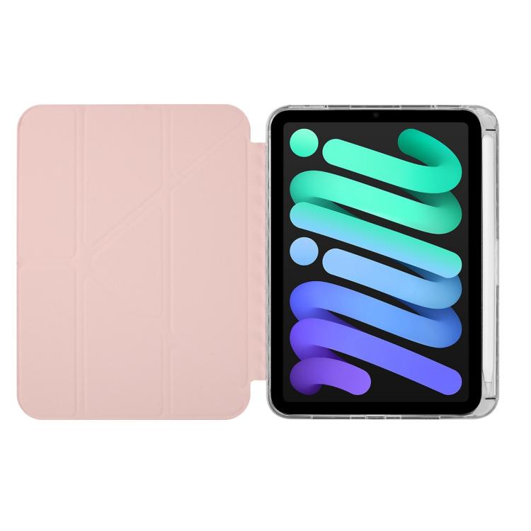 For iPad mini 2024 / mini 6 Back Wallet Y-Fold Deformation Leather Smart Tablet Case