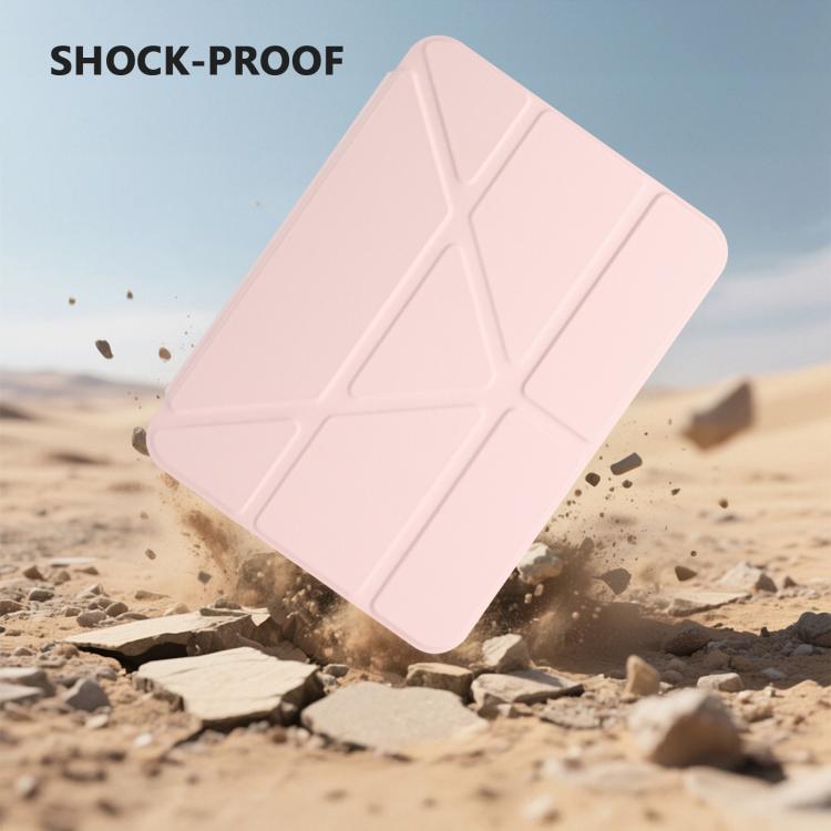 For iPad mini 2024 / mini 6 Back Wallet Y-Fold Deformation Leather Smart Tablet Case