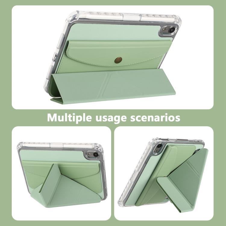 For iPad mini 2024 / mini 6 Back Wallet Y-Fold Deformation Leather Smart Tablet Case