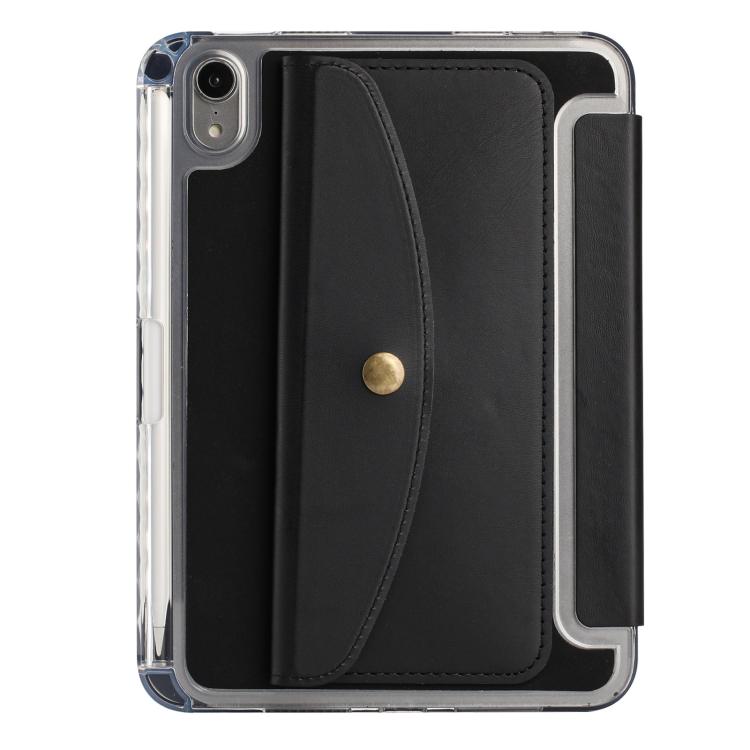 For iPad mini 2024 / mini 6 Back Wallet Y-Fold Deformation Leather Smart Tablet Case