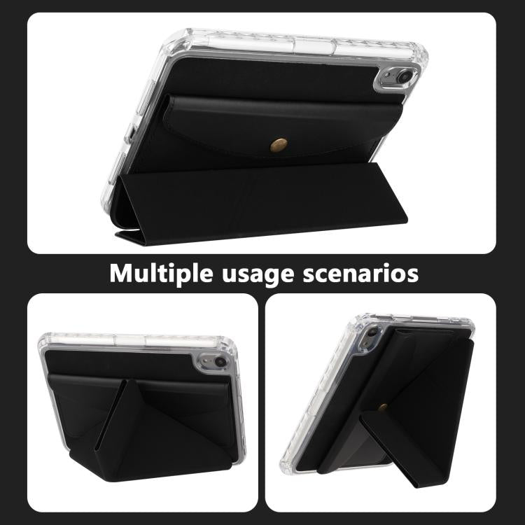 For iPad mini 2024 / mini 6 Back Wallet Y-Fold Deformation Leather Smart Tablet Case