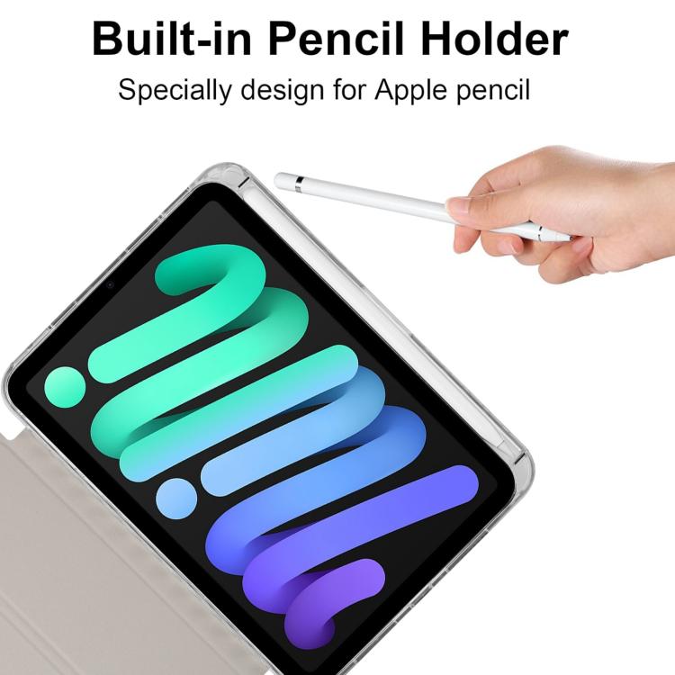 For iPad mini 2024 / mini 6 Back Wallet Y-Fold Deformation Leather Smart Tablet Case