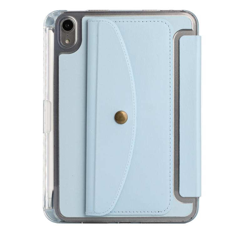 For iPad mini 2024 / mini 6 Back Wallet Y-Fold Deformation Leather Smart Tablet Case