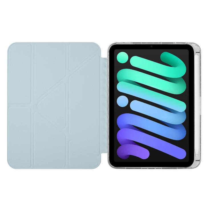 For iPad mini 2024 / mini 6 Back Wallet Y-Fold Deformation Leather Smart Tablet Case