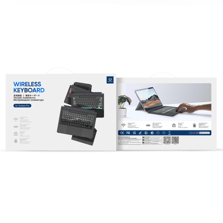 For MicroSoft Surface Pro 11 / 10 / 9 / 8 DUX DUCIS CK Pro Series Smart Magnetic Touch Bluetooth Keyboard
