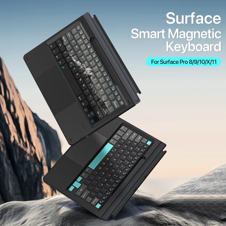 For MicroSoft Surface Pro 11 / 10 / 9 / 8 DUX DUCIS CK Pro Series Smart Magnetic Touch Bluetooth Keyboard