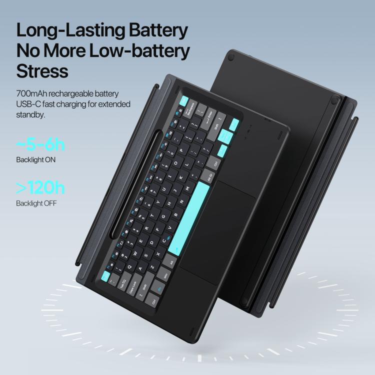 For MicroSoft Surface Pro 11 / 10 / 9 / 8 DUX DUCIS CK Pro Series Smart Magnetic Touch Bluetooth Keyboard