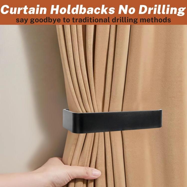 YX170 Acrylic Punch-Free Curtain Buckle - Black