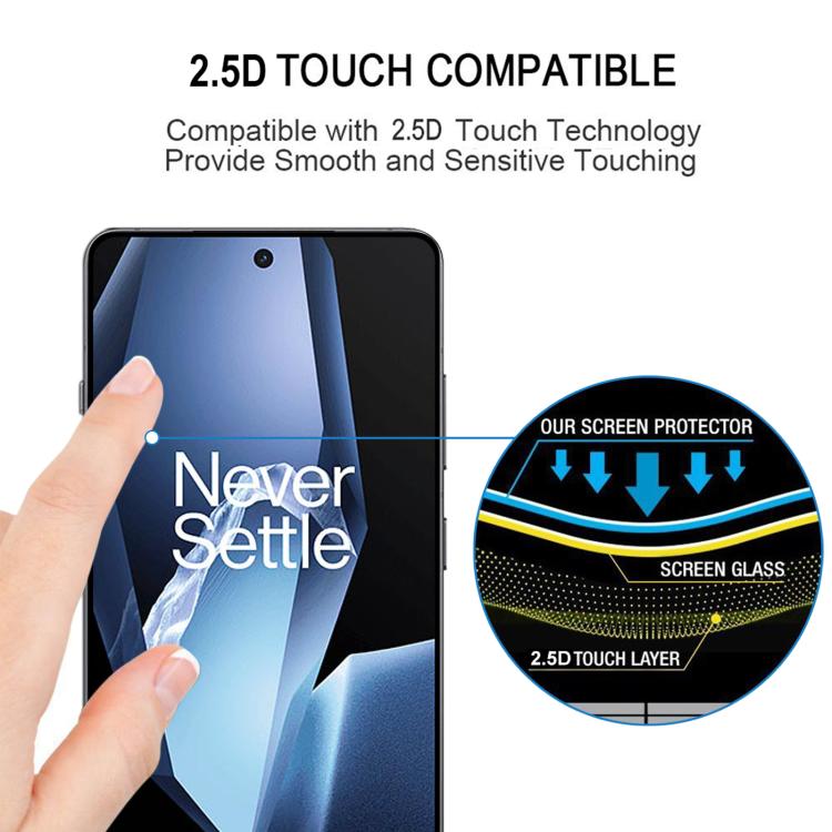 For OnePlus Ace 5 High Aluminum Full Screen Silk Printing Tempered Glass Film