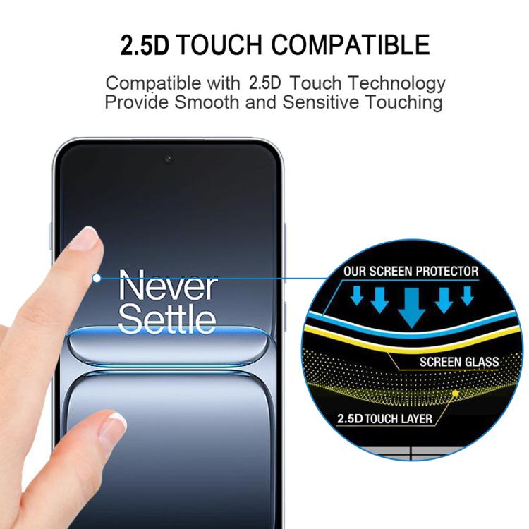 For OnePlus Nord 5 25pcs High Aluminum Full Screen Silk Printing Tempered Glass Film