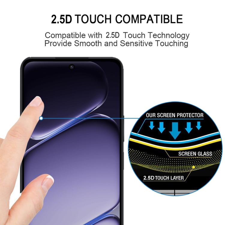For OnePlus Nord CE6 Lite 25pcs High Aluminum Full Screen Silk Printing Tempered Glass Film
