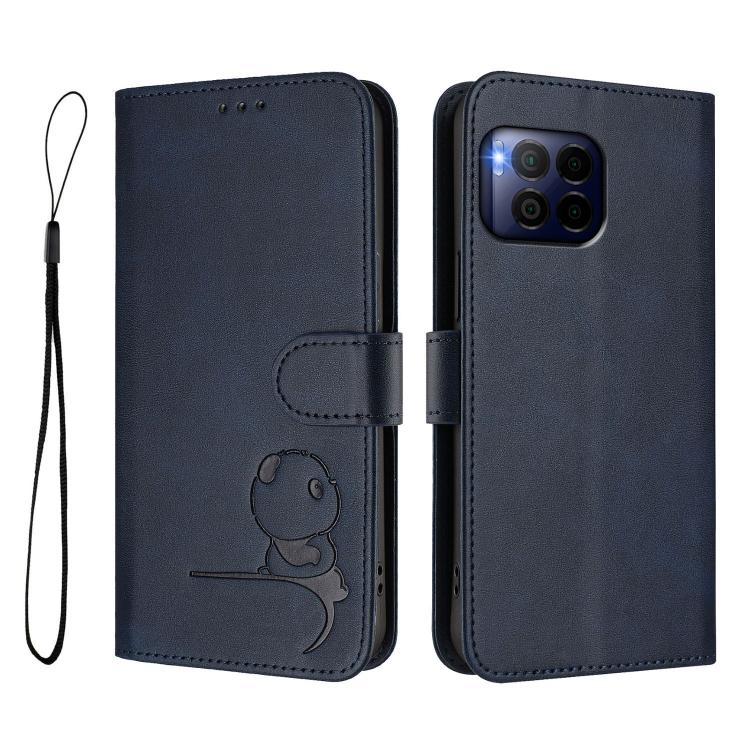For T-Mobile Revvl 7 Pro / T Phone 2 Pro 5G Litter Panda Embossing RFID Leather Phone Case with Lanyard