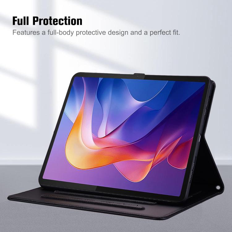 For Samsung Galaxy Tab A11+ / A9+ Cat Skin-feel Litchi Leather Tablet Case