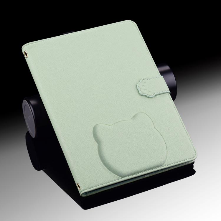 For Samsung Galaxy Tab A11 / A9 Cat Skin-feel Litchi Leather Tablet Case