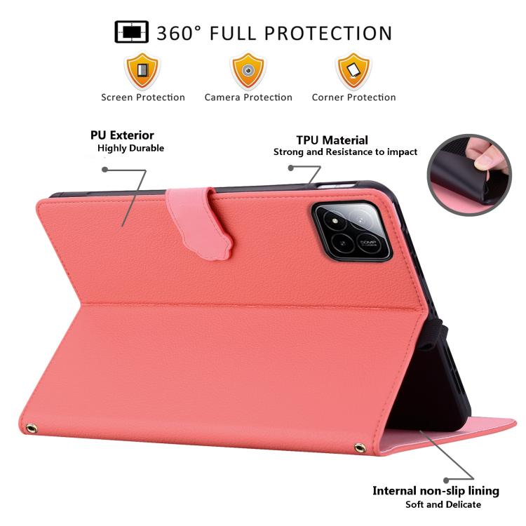 For Xiaomi Pad 8 / 8 Pro 7 / 7 Pro Cat Skin-feel Litchi Leather Tablet Case